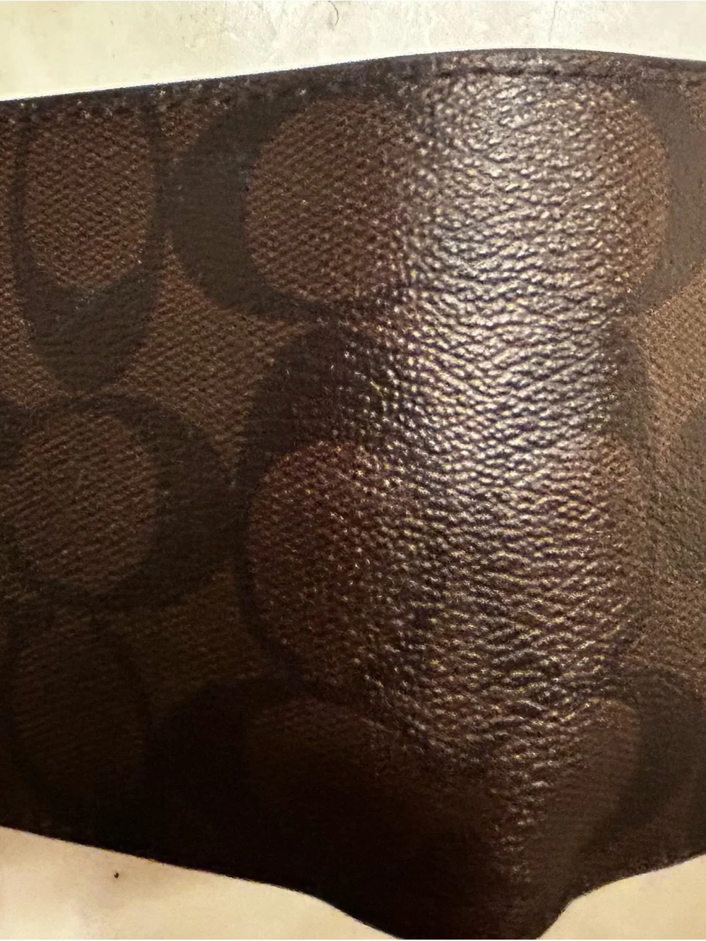 Coach Brown Textured Leather Wallet